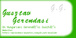 gusztav gerendasi business card